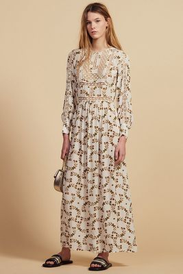 Long Dress with Butterflies Print from Sandro