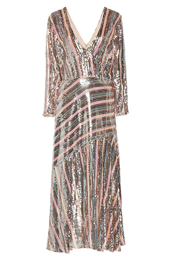 Tyra Sequin Stripe Dress from Rixo
