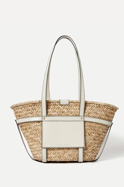 Broadwell Straw Leather Bag from Jigsaw