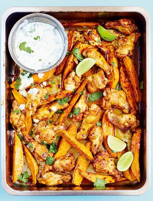 Chipotle Chicken With Sweet Potato Wedges