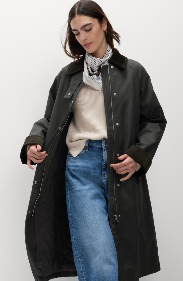 Cotton Rich Collared Utility Car Coat