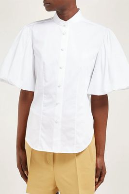 Doma Balloon-Sleeve Cotton-Poplin Shirt