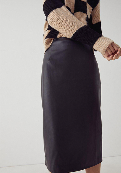 Faux Leather Essential Pencil Skirt from Warehouse