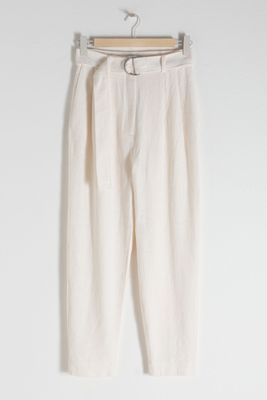 Belted Tapered Trousers from & Other Stories 