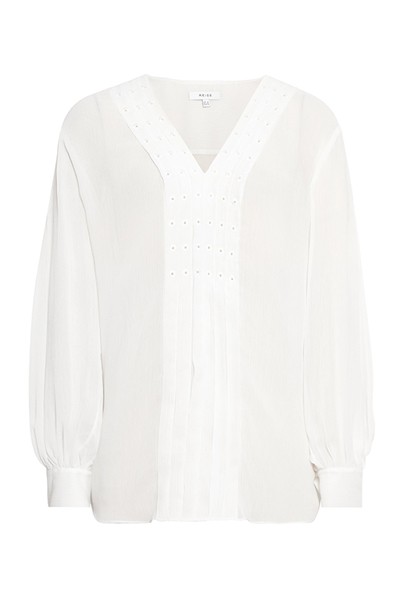 Georgina Eyelet Detail Blouse from Reiss