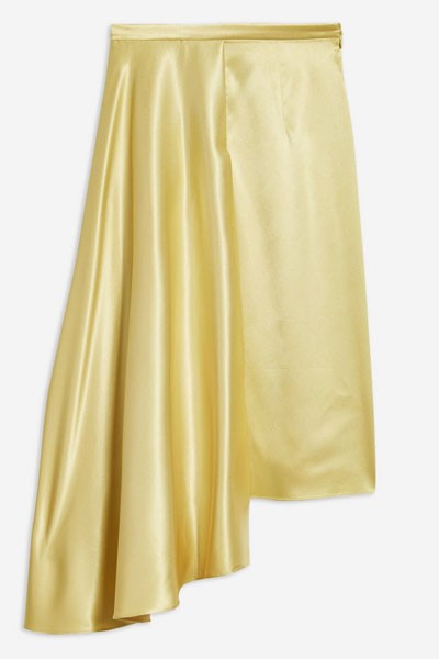 Satin Drape Midi Skirt from Topshop