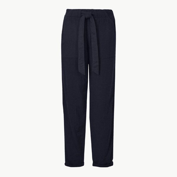 Pure Cotton Straight Leg Trousers