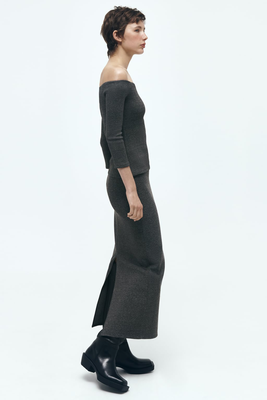 Textured Midi Skirt from Zara
