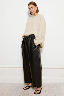 Wide-Legged Leather Trousers from Teurn