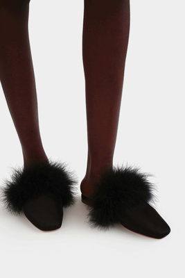 Manon Mules With Feathers, From £47.20 | Sleeper