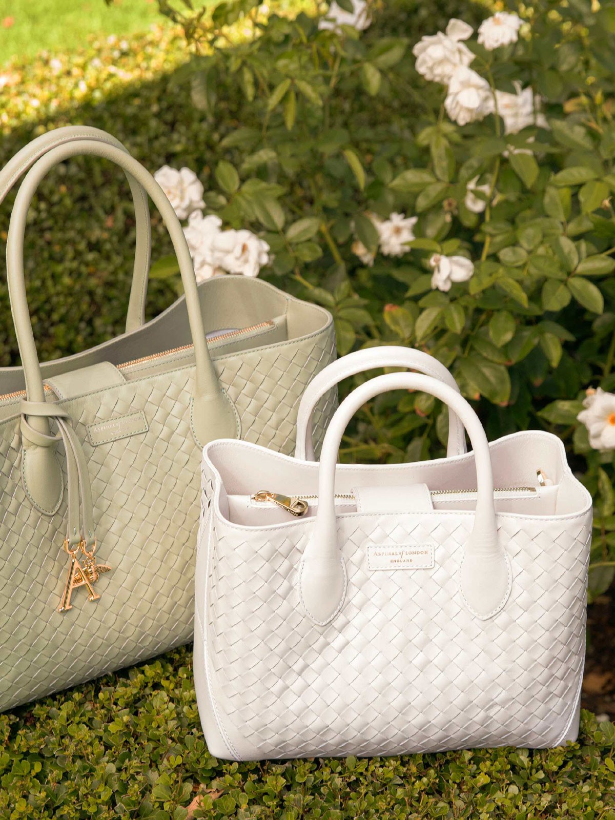 Large Island Woven Leather Tote 