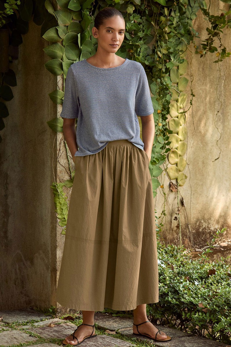 Pure Cotton Bell-Shaped Skirt from Poetry