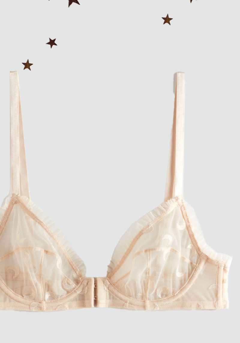Sheer Ruffle Trim Underwire Bra from & Other Stories