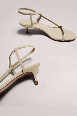 Strappy Kitten Heel Sandals from Massimo Dutti
