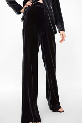 Wide Velvet Trousers from Zara