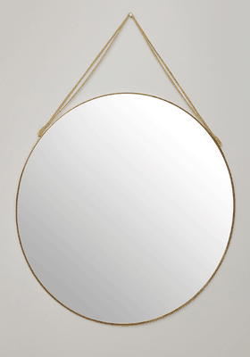 Gold Round Mirror from Oliver Bonas