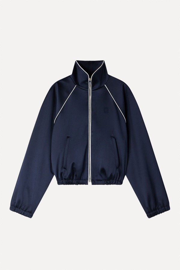Contrast-Trim Cropped Jacket  from Sandro 