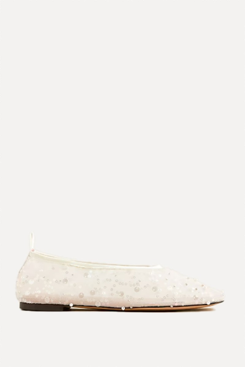 Quinn Embellished Ballet Flats from J.Crew