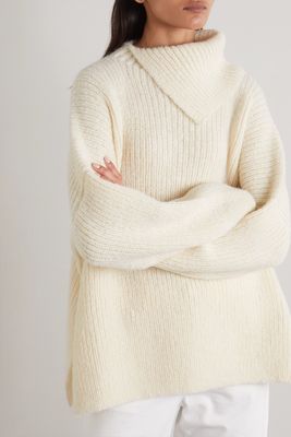 Oversized Ribbed Pima Cotton, Alpaca & Wool-Blend Turtleneck, £435 | Lauren Manoogian