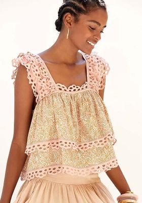 Let Me Be Eyelet Swing Top from Anthropologie