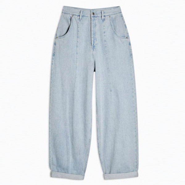 Bleach Seamed Balloon Jeans
