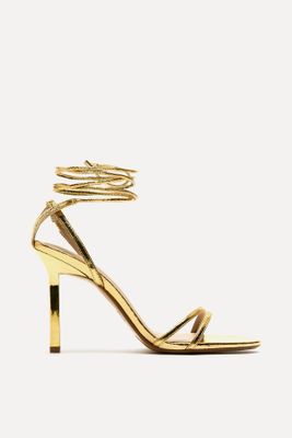 Lace Up High-Heel Sandals With Straps from Zara