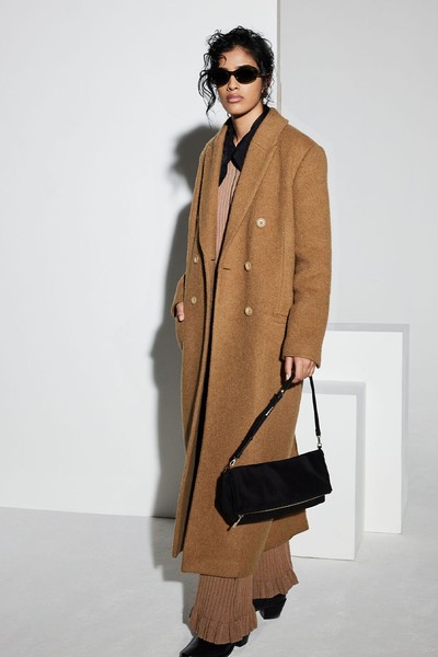 Textured Wool Blend Coat