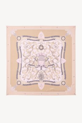 Signature Shield Silk Scarf from Aspinal Of London