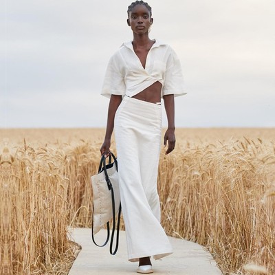 JACQUEMUS Novio woven wide-leg pants