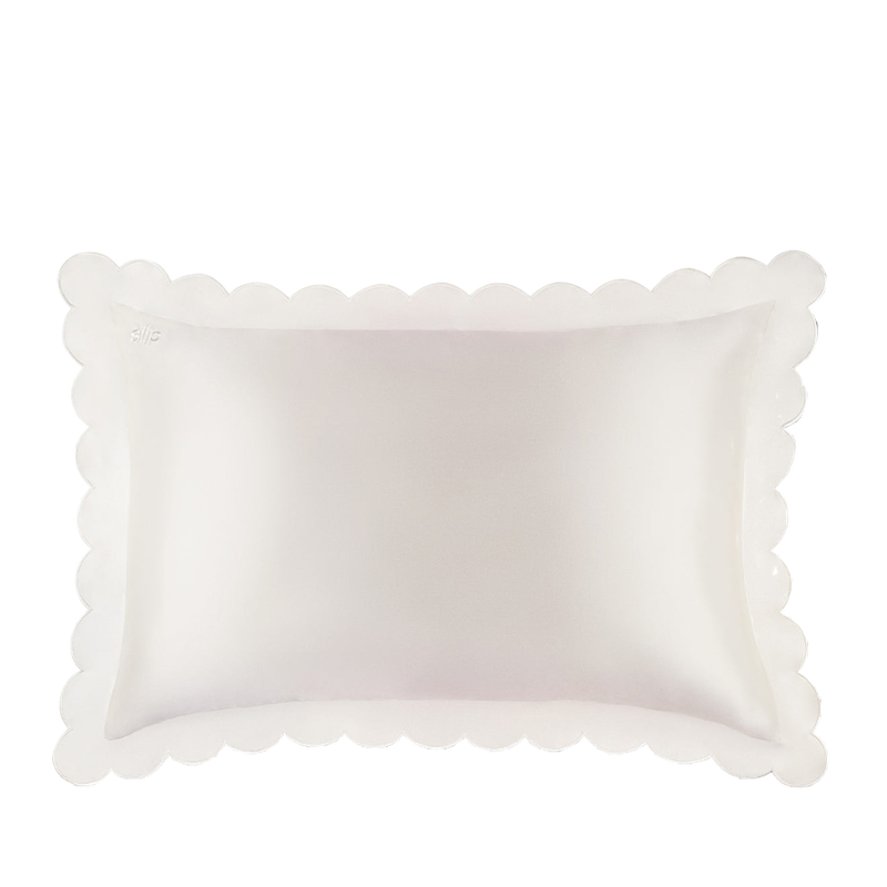 Silk Queen Zippered Pillowcase With Scalloped Edges from Slip