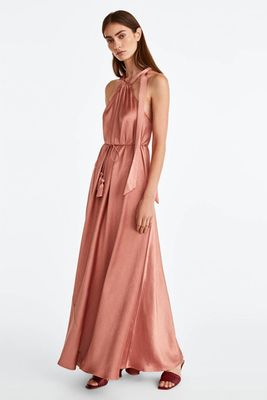 Long Satin Dress from Üterque 