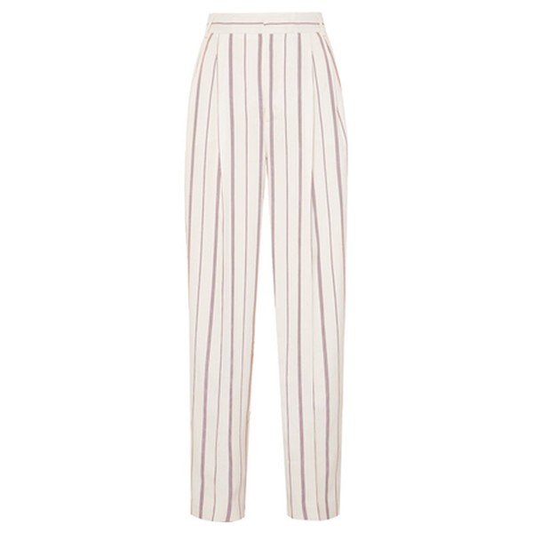 Linn Striped Crepe Tapered Pants from Joseph