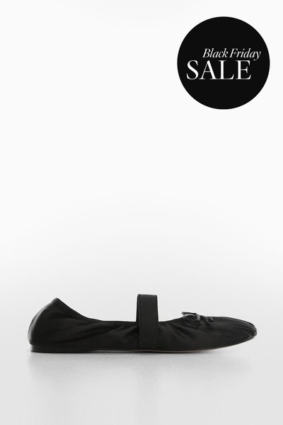 Elastic Satin Ballerinas