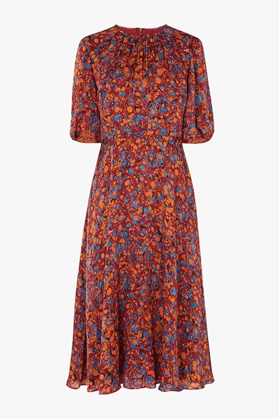 Rust Silk Dress from LK Bennett