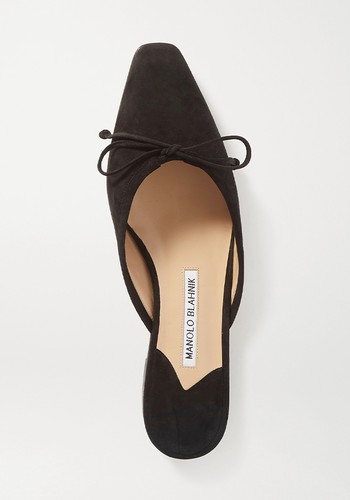 Ballerimu Suede Mules from Manolo Blahnik