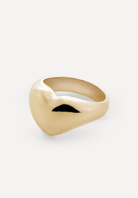 Gold Plated Vermeil Silver Heart Ring from Annika Inez
