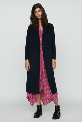 Long Coat In Double-Faced Wool