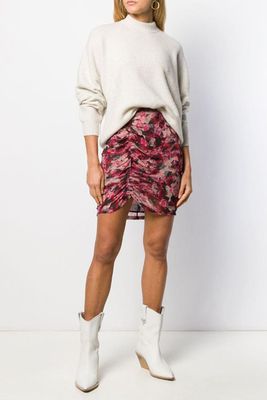 Ruched Floral Skirt from Iro