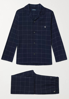 Logo-Embroidered Checked Cotton-Flannel Pyjama Set from Polo Ralph Lauren