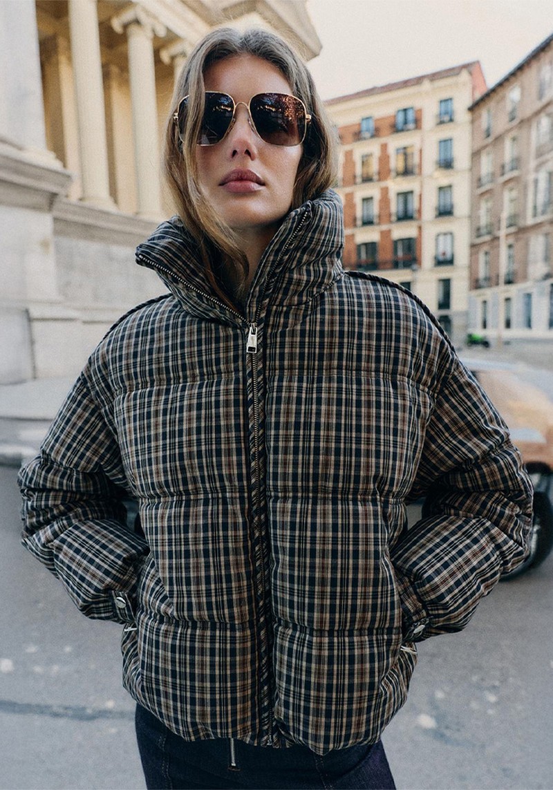 Check Quilted Anorak