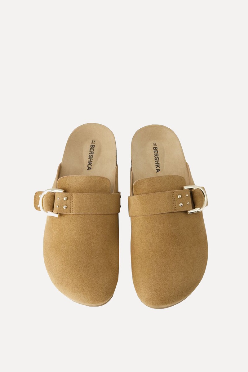 Buckled Clogs With Stud Details from Bershka