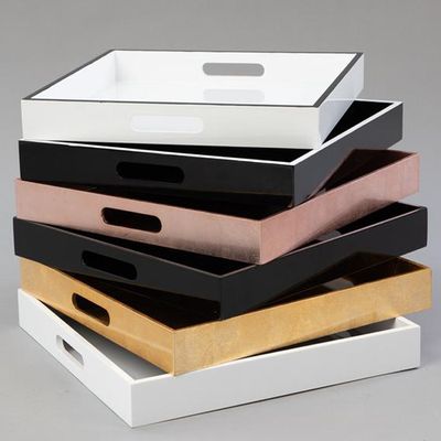 High Gloss Square Lacquered Coffee Table Tray from Tray Bonne