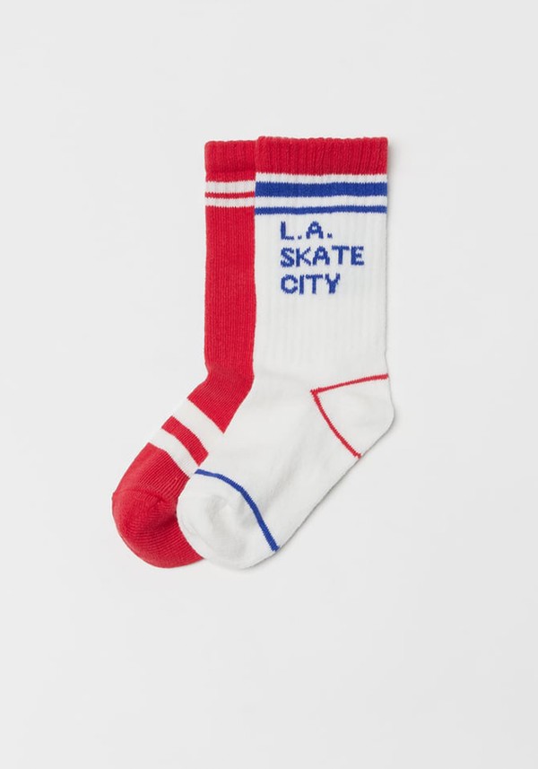 2 Pack Of Slogan Socks