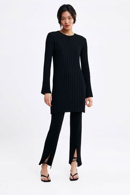 Straight-Leg Trousers with Vents from Zara