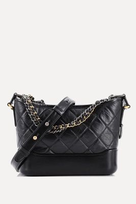 Gabrielle Hobo Quilted Aged Calfskin Small Bag from Chanel 