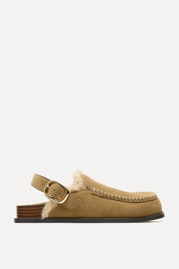 Flat Suede Slingback Shoes from Zara