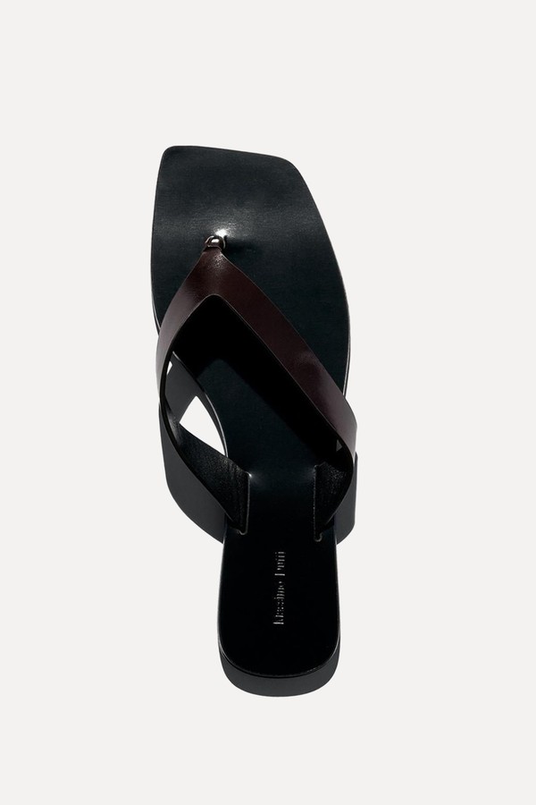 Leather Toe Divider Sandals