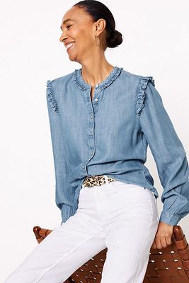Tencel Ruffle Blouse from M&S