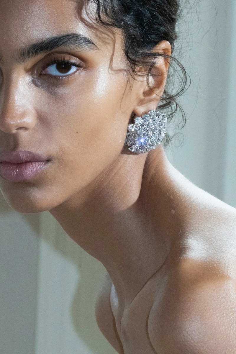 Crystal Flower Earrings  from Self-Portrait 