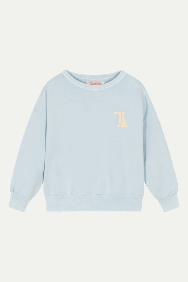 Blue Cotton Logo Oversize Sweatshirt from The Animals Observatory